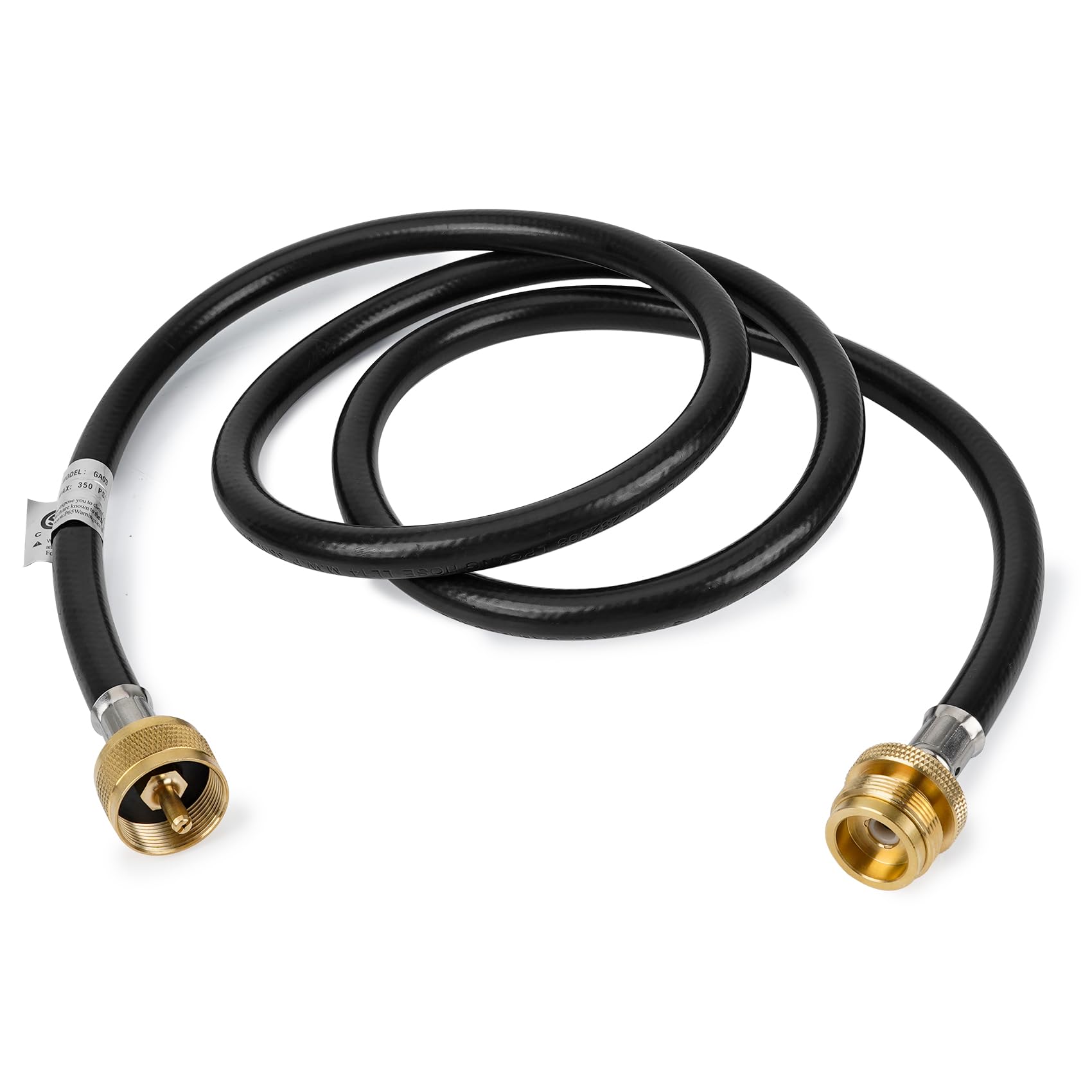 only fire 5 Feet Propane Distribution Tree Extension Hose 1"-20 Male throwaway Cylinder Thread x 1"-20 Female throwaway Cylinder Thread