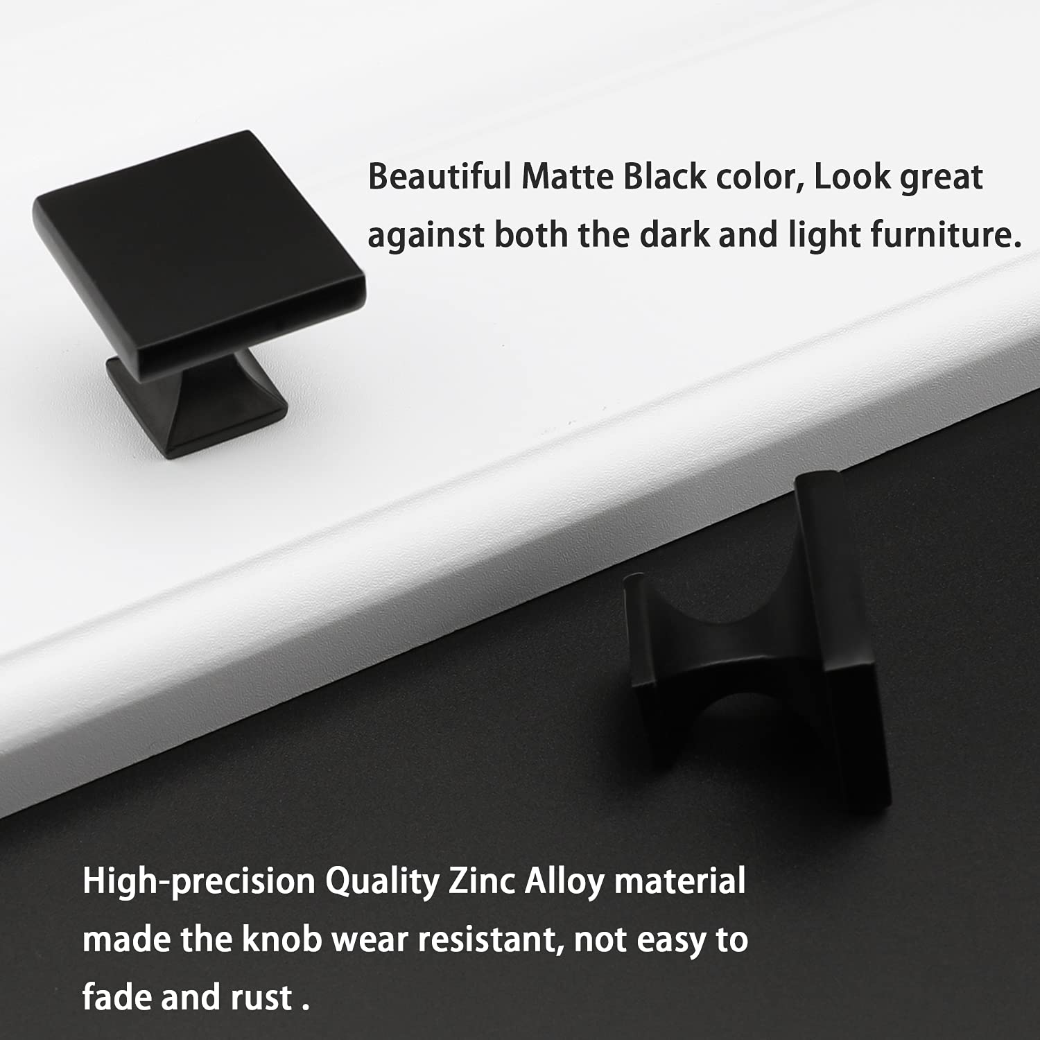 Knobs for Drawers Kitchen Cabinet Knobs Black Drawer Knobs 6 Pack - PH6785BK Black Desk Drawer Knobs Cabinet Hardware Knobs Furniture Hardware