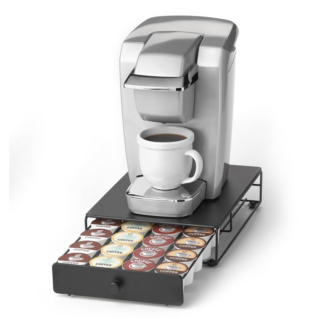 Starfrit Heritage Coffee Pod Capsule Drawer - Holds up to 24 Keurig K-Cups Pods - Under Brewer Storage Drawer - Black