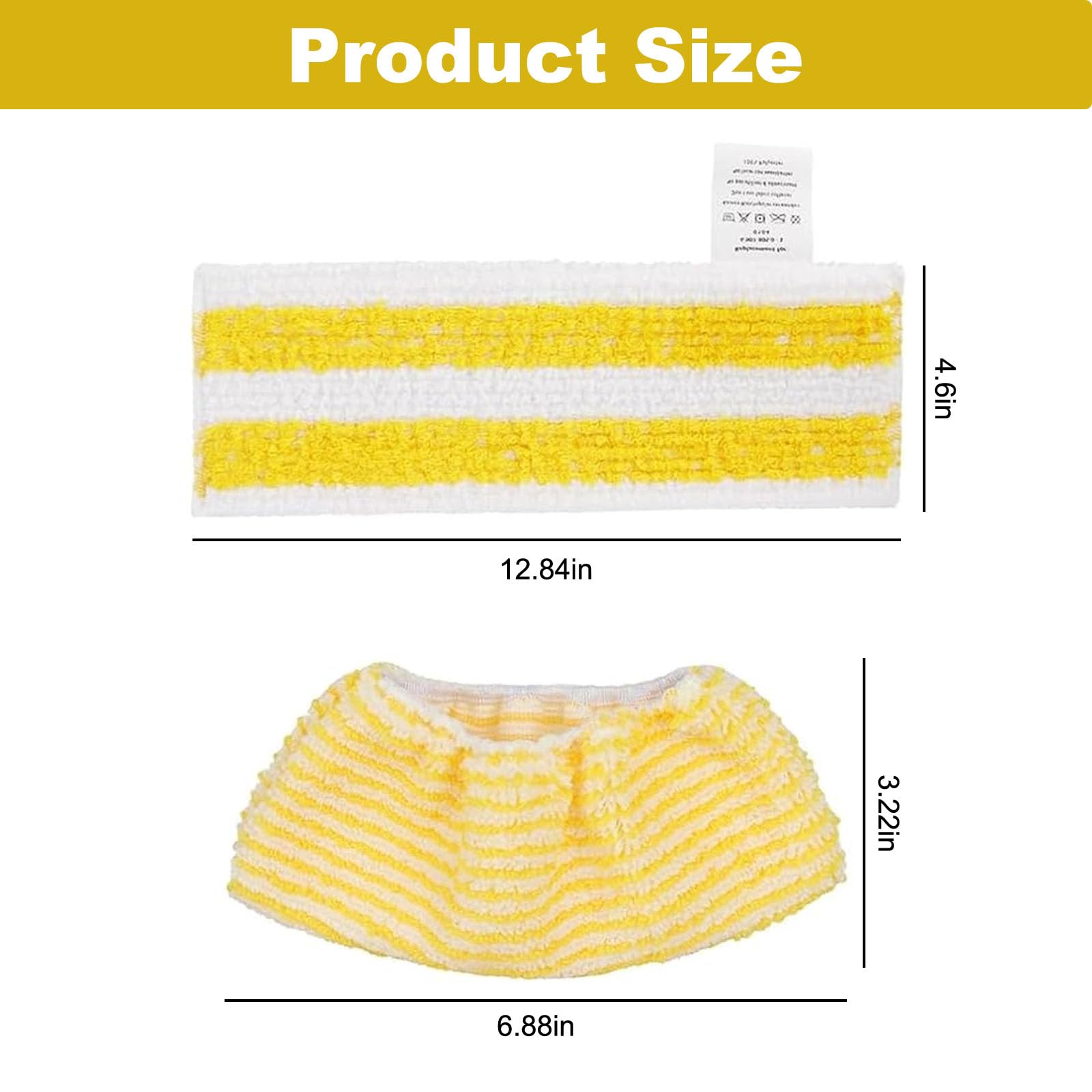4 Pack Hand Nozzle Covers + 4 Pack Microfiber Mop Cloths Replacement for Karcher EasyFix SC 1, SC 2, SC 3, SC 4, SC 5 Steam Cleaners