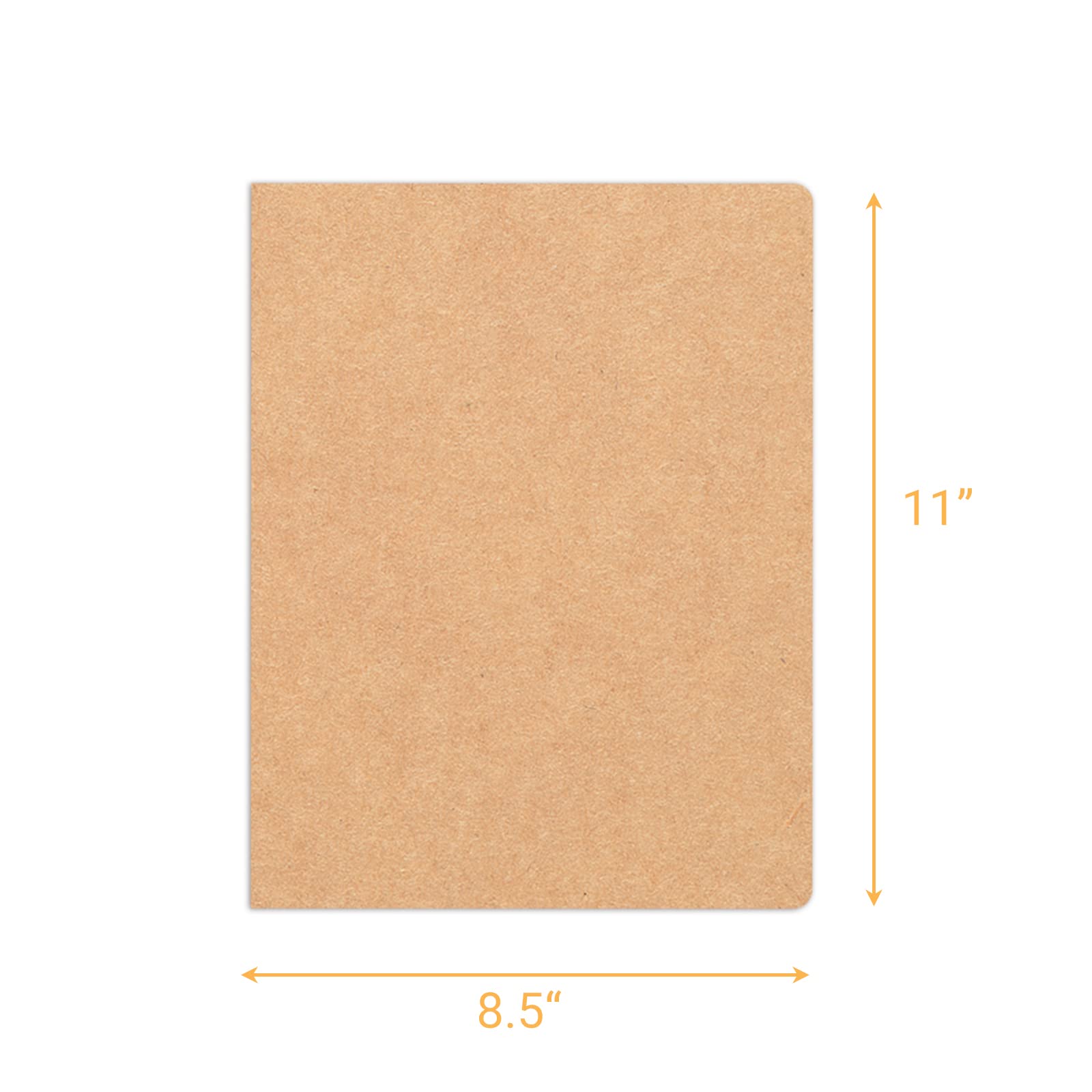 zmybcpack 12 Pack 8.5x11 inch Large Lined Notebook Journals Bulk, 32 sheets / 64 Pages, Kraft Brown Cover Lined Notebooks Composition Notebook Lined Journals for College Students, Travelers, Office