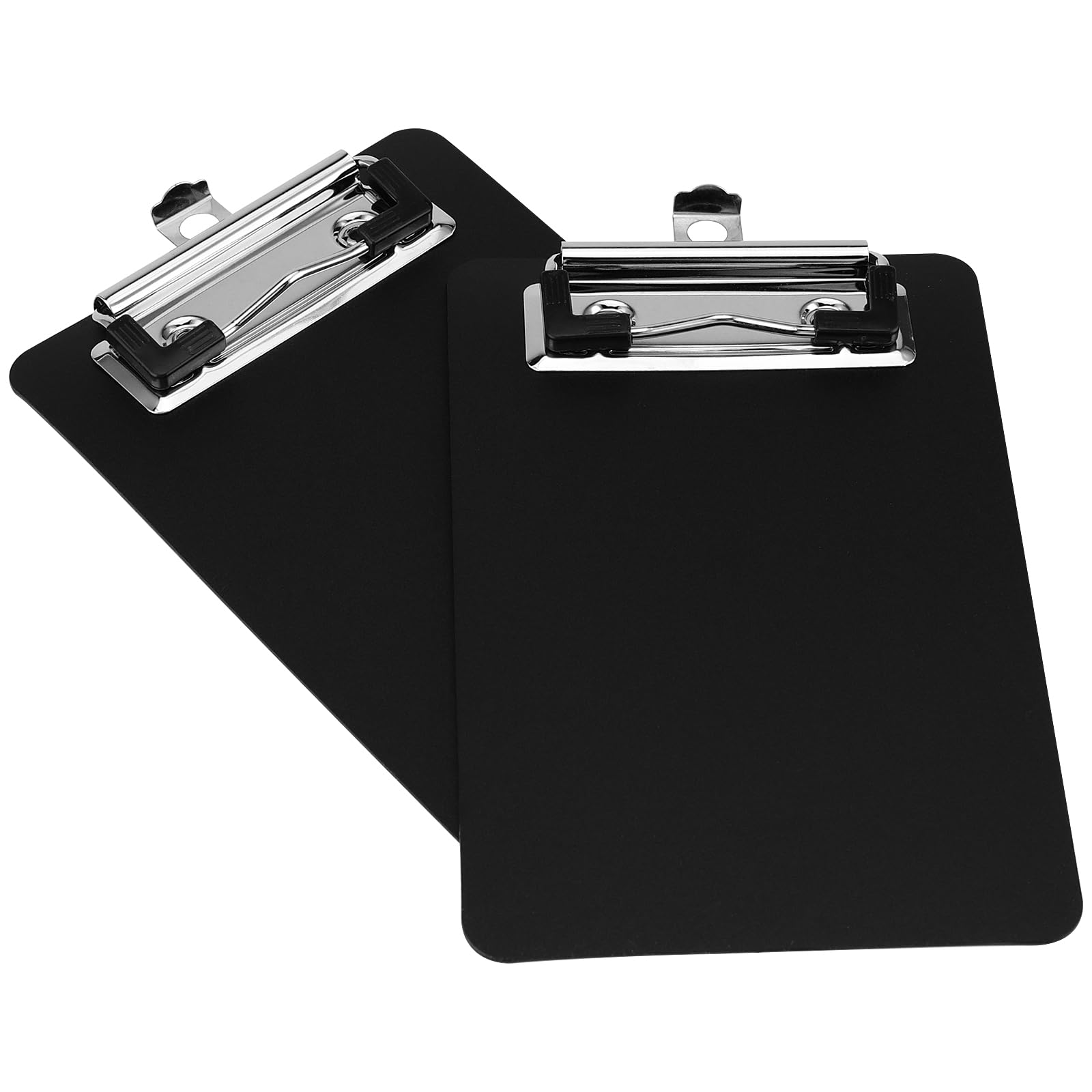 MUKLEI 16 Pack 4 x 6 Inch Black Mini Clipboards, Memo Small Clipboards Low Profile Clip, Cute Plastic Clipboard Pocket Clipboard for Classrooms, Restaurants, Offices