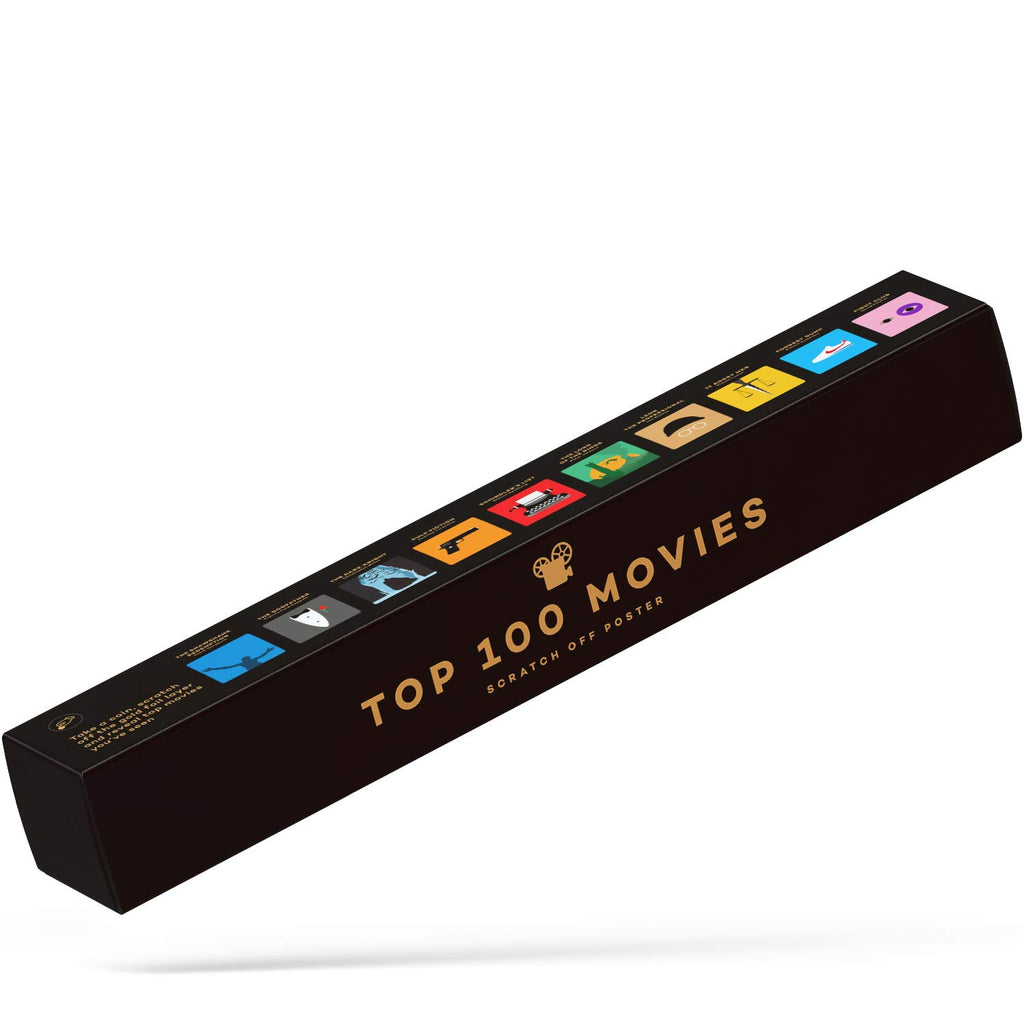 Enno Vatti 100 Movies Scratch Off Poster - Bucket List Movie Poster - Top Must-See Films for Movie Lovers - Date Night Ideas - Top Films of All Time Wall Decor - Cinema Challenge Chart - 42x59,4 cm