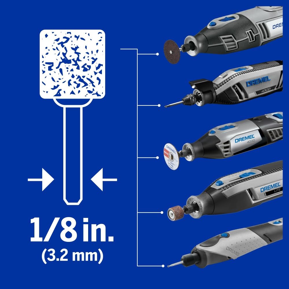 Dremel 729-01 Carving & Engraving Rotary Tool Accessories Kit, 11-Piece Assorted Set - Perfect for Use On Wood, Metal, and Glass
