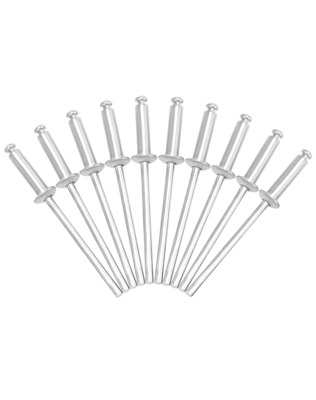 QWORK Aluminum Blind Rivets, 500 Pcs 1/8" x 1/2" ((3.2x12mm) Pop Rivets Assortment, Blind Rivet, Silver