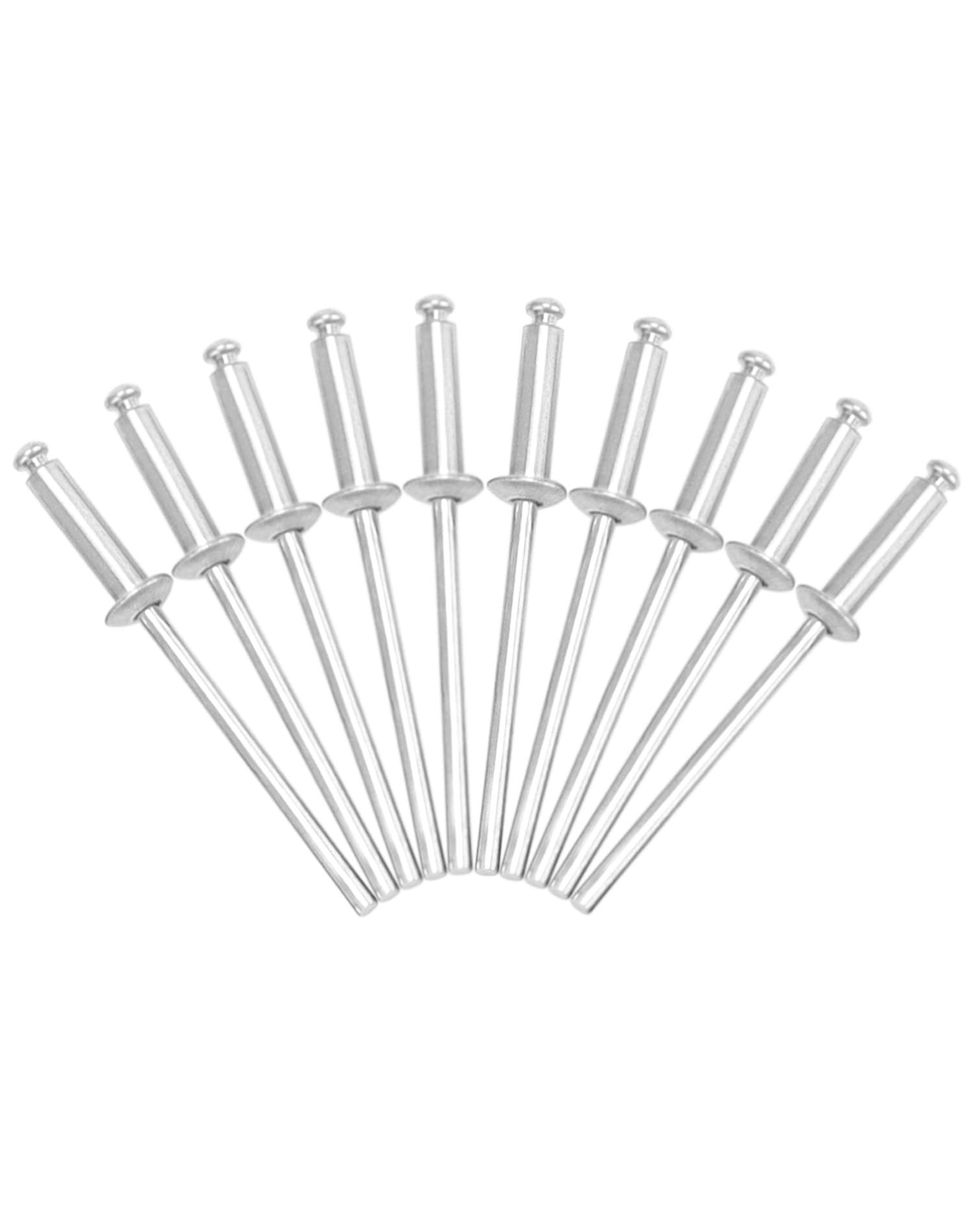 QWORK Aluminum Blind Rivets, 500 Pcs 1/8" x 1/2" ((3.2x12mm) Pop Rivets Assortment, Blind Rivet, Silver