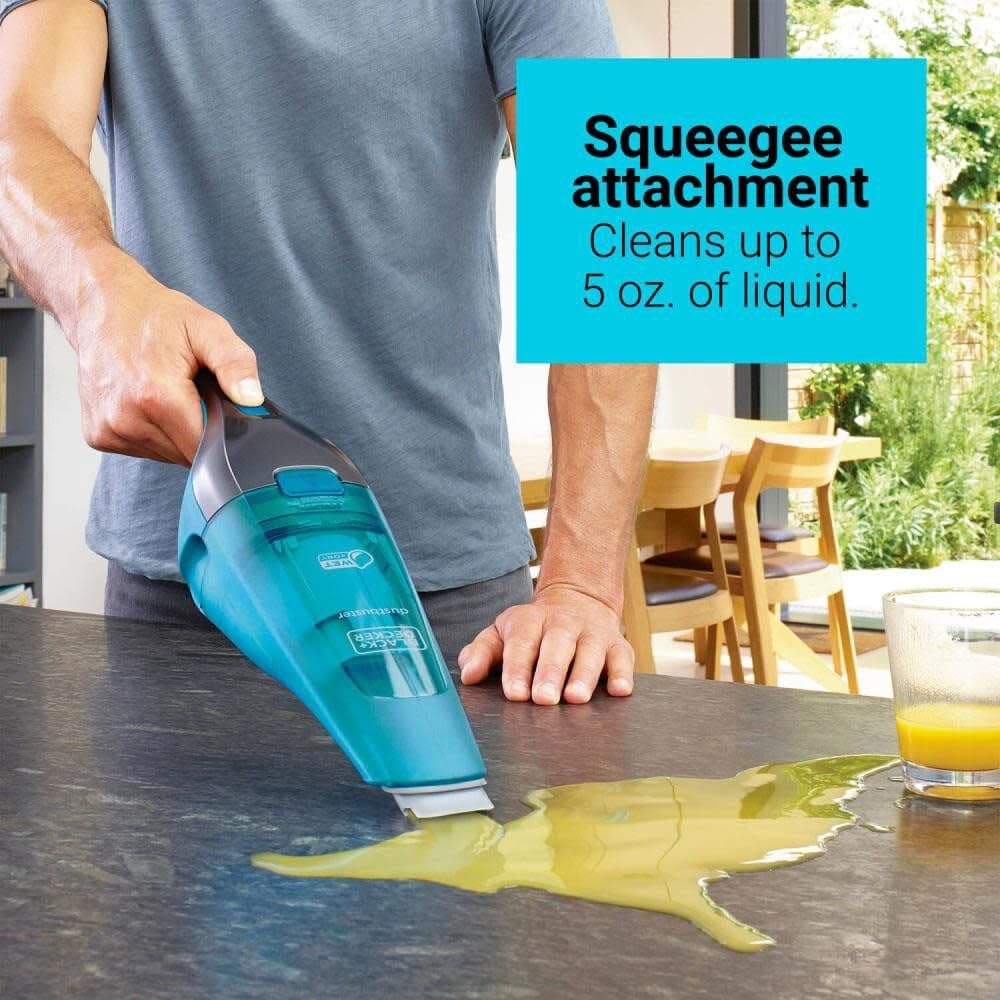 BLACK+DECKER dustbuster QuickClean Cordless Wet/Dry Handheld Vacuum, Turquoise (HNVC215BW52)