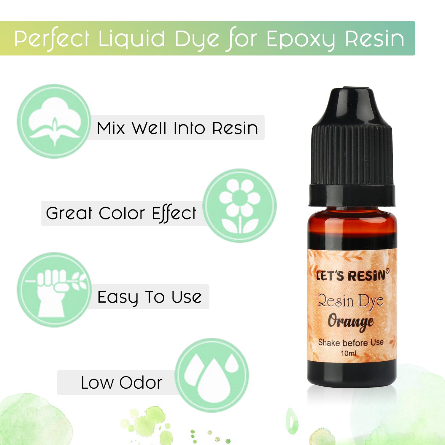 LET'S RESIN Epoxy Resin Pigment 16 Color Liquid Epoxy Resin Dye,Concentrated Paint, Colorant for Resin Coloring,Resin Jewelry DIY Making (Each 0.35oz)
