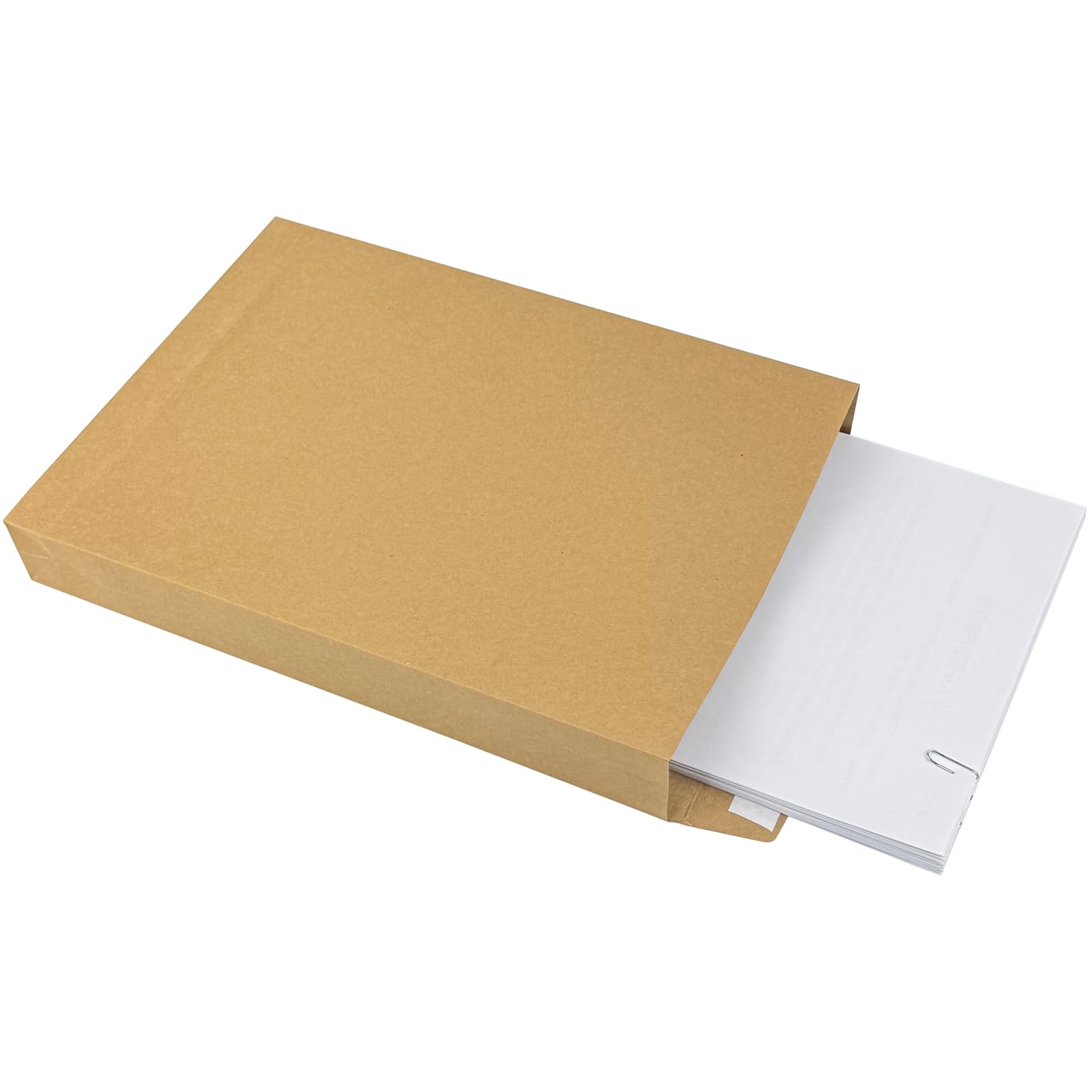 Neehows 15 Pack Expandable Large Kraft Envelopes, 9.3" x 13" Big Mailing Envelopes Self Seal Anti Tear Catalog Envelopes for Business Office Paper Documents File Storage - Brown