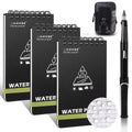 MOWEE Waterproof Notebook set of 5，3 x 5 Stone Paper Pocket Notepads，Portable All Weather Notebooks for Indoor & Field Police Notepad w/3pcs Small Spiral Note book, Pen & Storage Bag (5pcs, Black)