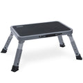BQKOZFIN Folding Step Stool, 15'‘ x 10.2’' Adjustable Height Step Stool with Non-Slip Rubber and Handle, Suitable for RVs, Bathrooms, Kitchens, and Bedside Use, Supports up to 330 lbs (Gray)