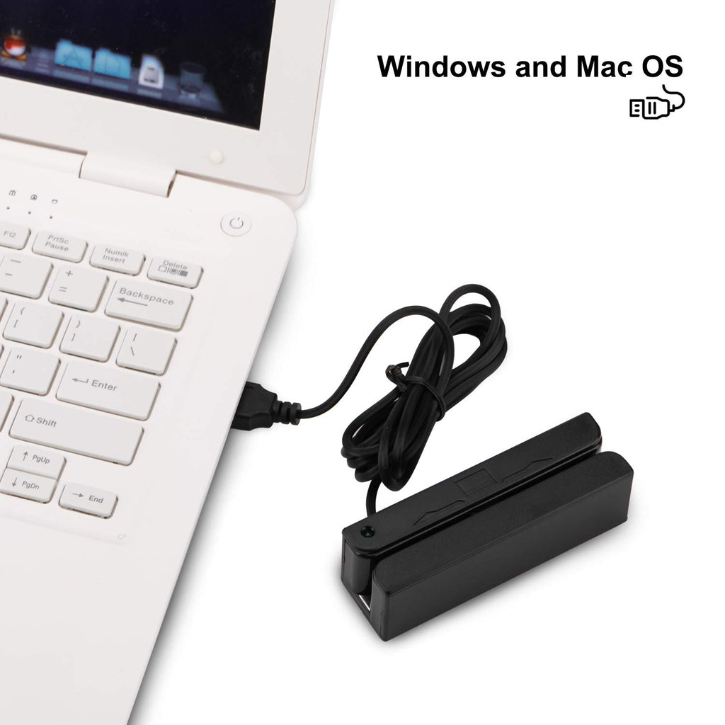 MSR90 USB Magnetic Credit Card Reader Stripe Swipe Magstripe Scanner 3 Tracks Mini Smart Card Reader MSR605 MSR606 Deftun