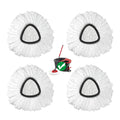 Spin Mop Head Refills for Vlieda, 4pcs Spin Replacement Head, Easy Wring 1-Tank Mop Replacement, Microfiber Triangle Replacement Pads