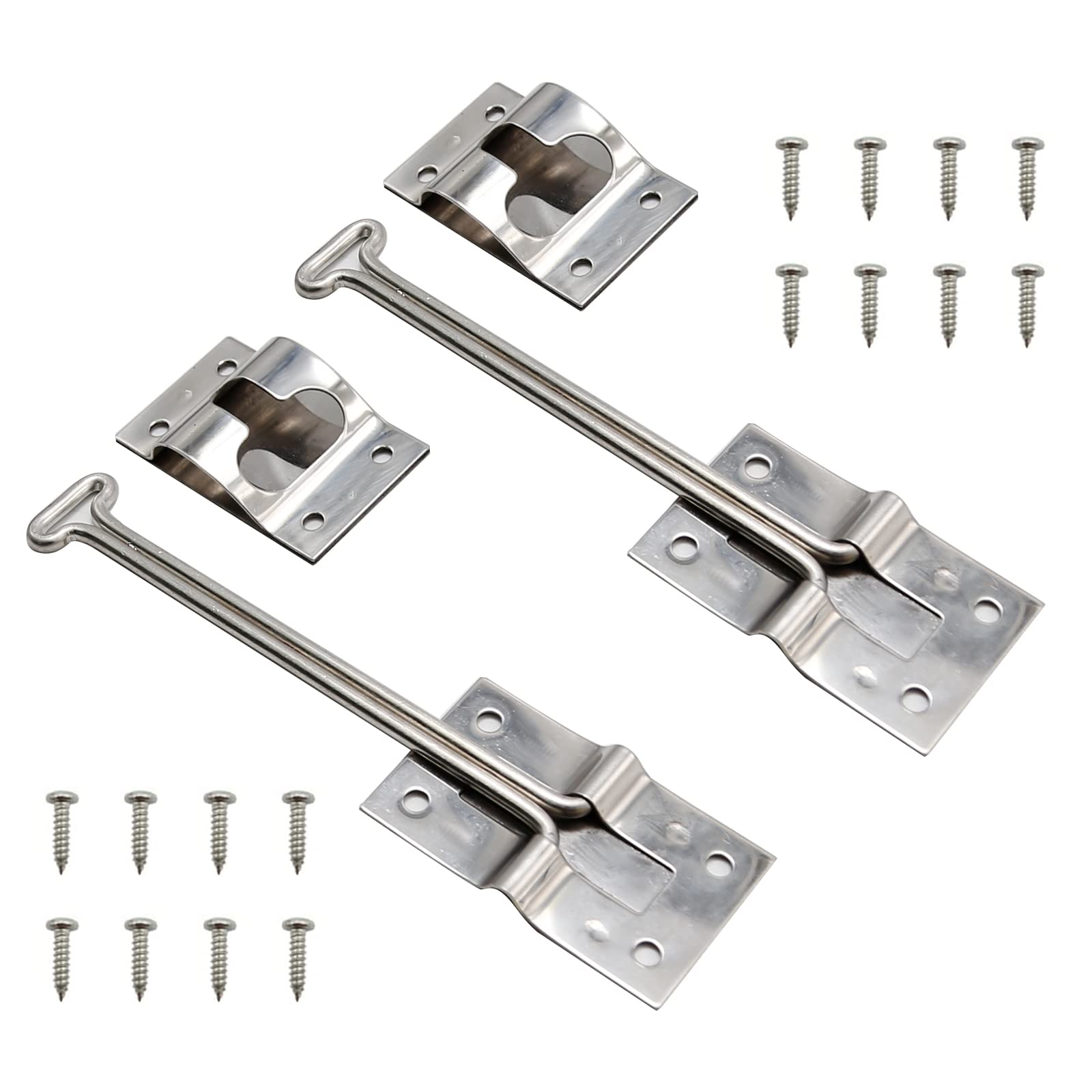 Vkinman 2 Pcs RV T-Style Door Holder 304 Stainless Steel RV Door Latch Trailer RV Screen Door Latch 6 Inch Camper Door Latch Trailer RV Door Holder