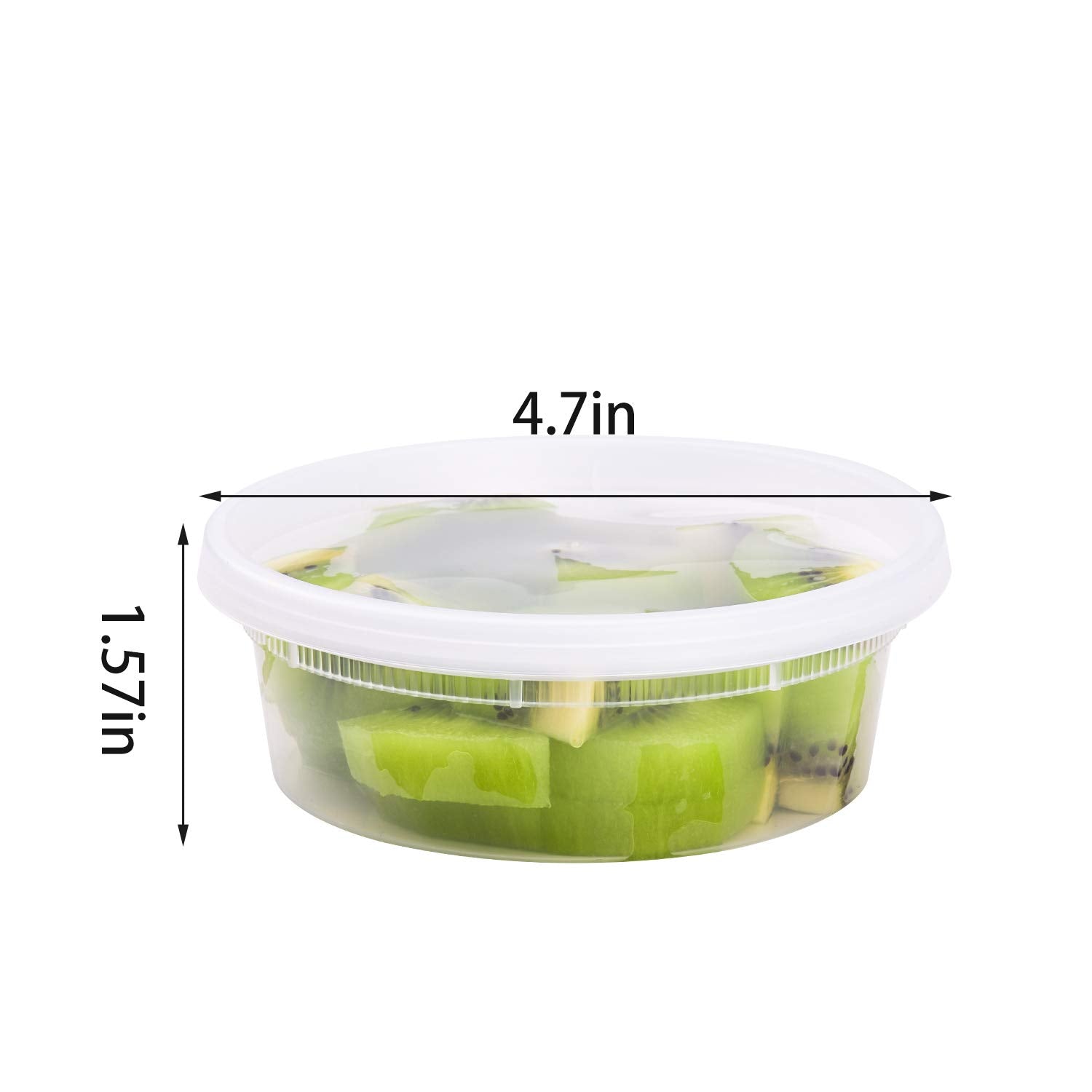 TashiBox [8 oz-50 Sets Plastic Food Storage containers with lids airtight, BPA Free, Microwave/Dishwasher/Freezer Safe