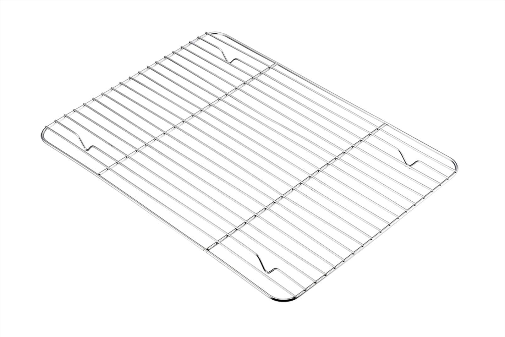 TeamFar Baking Sheet with Rack Set, Stainless Steel Baking Pan Tray Cookie Sheet with Cooling Rack, Non Toxic & Healthy, Easy Clean & Dishwasher Safe