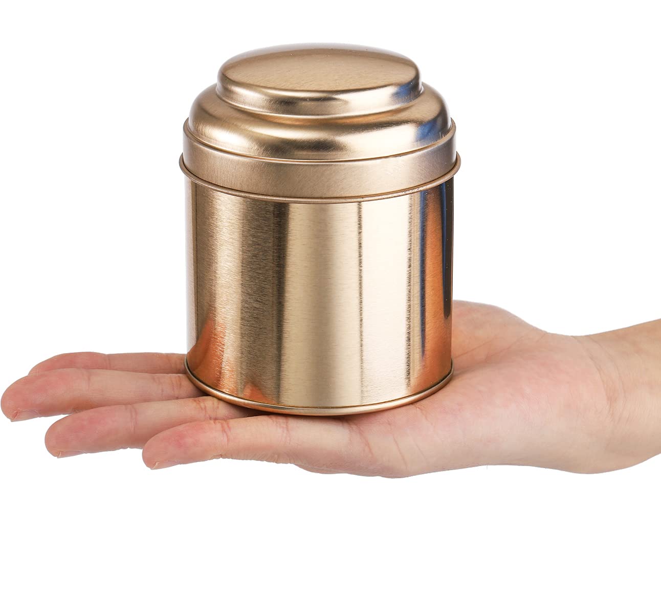 Lawei 9 Pack Tea Tins Canister with Airtight Double Lids, Mini Tea Storage Containers Round Tin Can Box for Storage Tea Coffee Sugar Loose Leaf