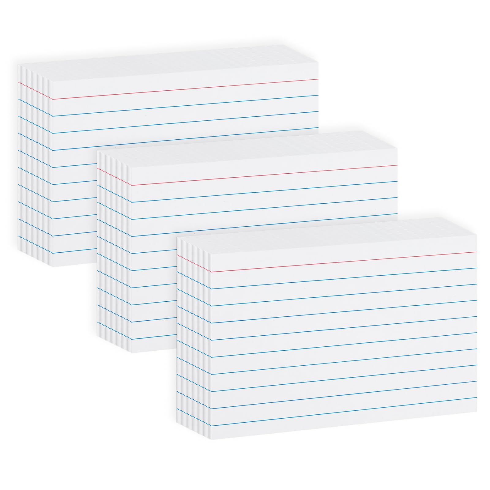 White 5x8 Index Cards Ruled 300PCS, Goefun Flashcards, Notecards for Studying, Recipes, Memo Cards, Office Supply, DIY, Presentation