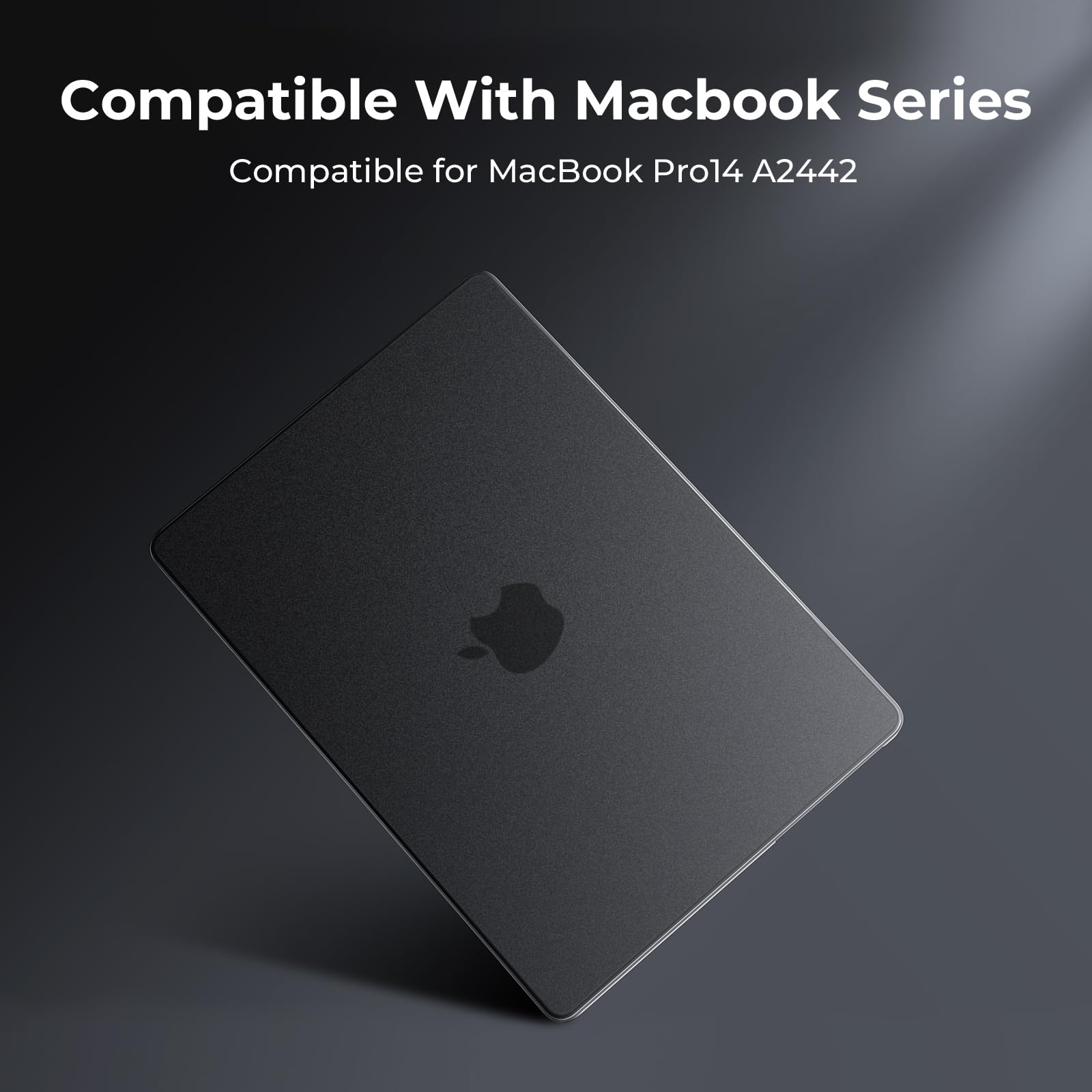 BlueSwan Case Compatible with MacBook Pro 14 inch M5 M4 M3 M2 M1 Pro/Max 2025 2024-2021 Release, Flexible PP, Anti-Scratch Anti-Cracking Protective Case, Matte Black