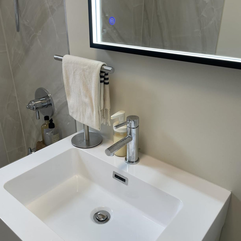 Bathroom Hand Towel Holder Stand，T-Shape Hand Towel Holder Stand SUS304 Stainless Steel for Bathroom，Kitchen or Vanity Countertop