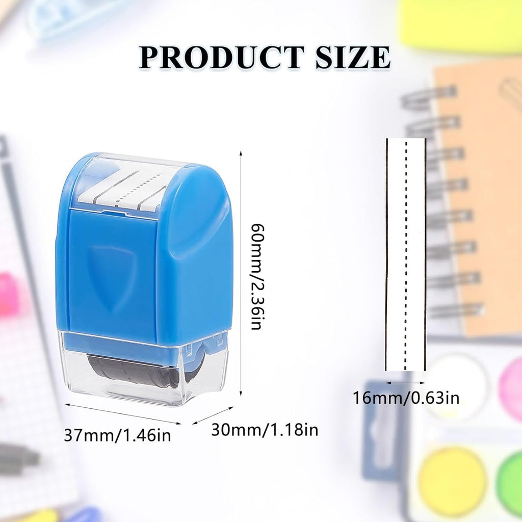 Feishiong 3pcs Handwriting Lines Roller Stamp,Self Inking Dashed Line Rolling Stamp Handwriting Lines Practice Roller Stamp for Teachers Students Adults Home Office Supplies
