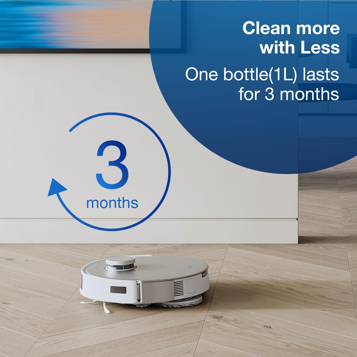 ECOVACS Multi-Surface Floor Cleaning Solution, Compatible with DEEBOT X11 OmniCyclone/X9 PRO OMNI/X8 PRO OMNI/T80 OMNI/T50 MAX PRO OMNI/ T30S Robot Vacuum, 1L