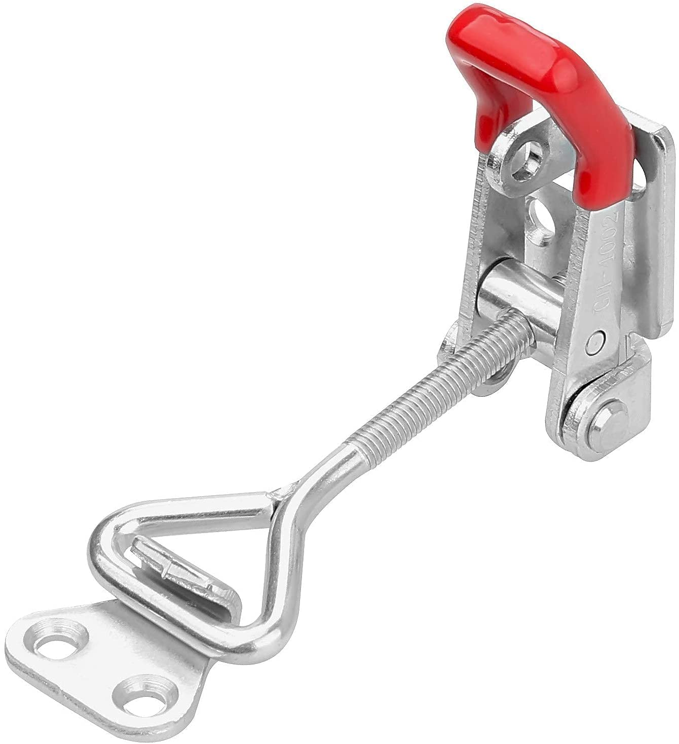 E-TING 4 Pack Heavy Duty 4002 Toggle Latch Clamp, Adjustable Toggle Clamp Latch with Lock Hole,485 Lbs Holding Capacity Pull Latch for Smoker Door, Box Case Trunk, Lid, Jig (with 20PCS Screws)