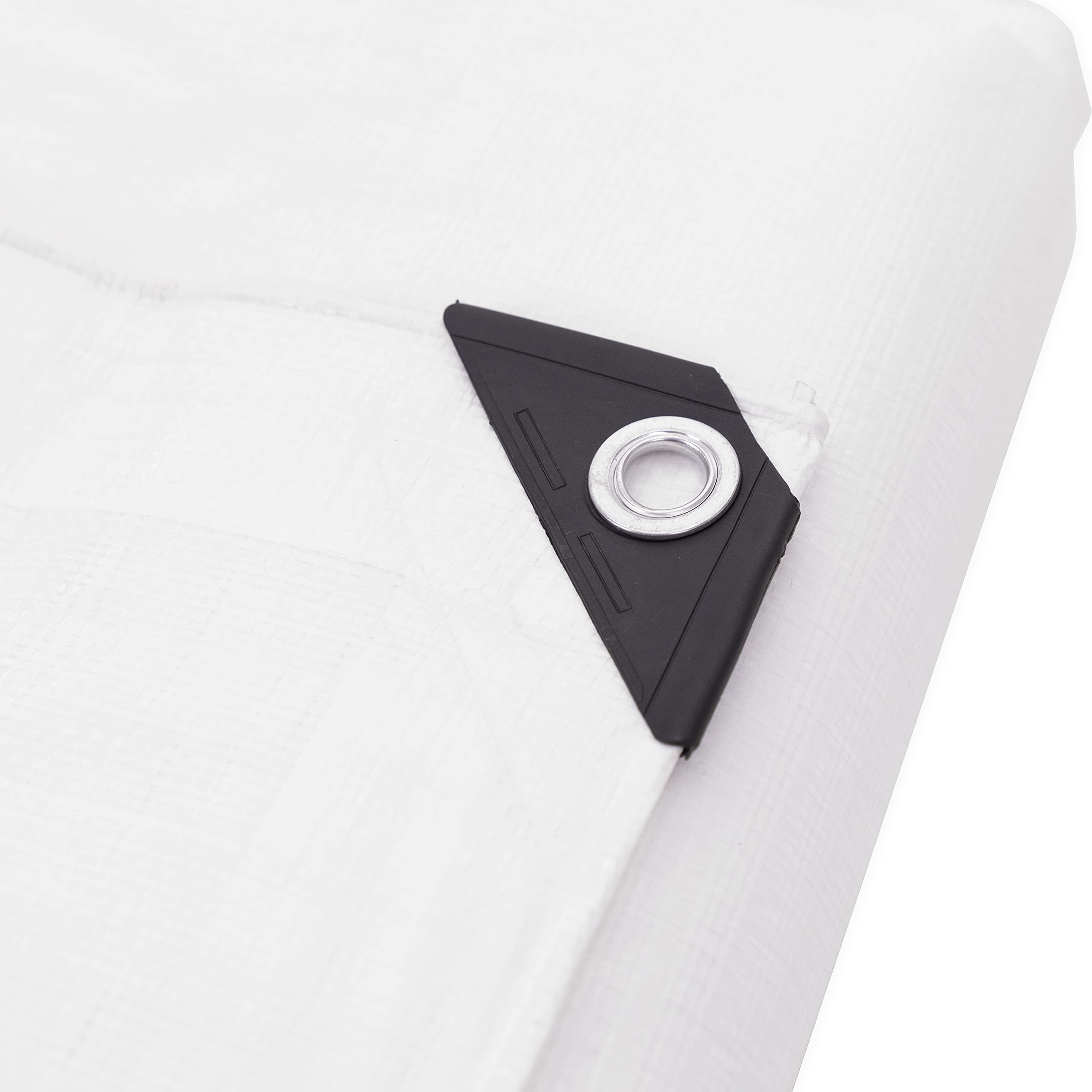 Kotap 8-ft x 20-ft Heavy-Duty 12 by 12 Cross Weave 8-mil White Poly Tarp, Item: TRW-0820