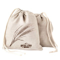 Linen Bread Bags - 2-Pack 11 x 15" Ideal for Homemade Bread, Unbleached, Reusable Food Storage, Housewarming, Wedding Gift, Storage for Artisan Bread - Bakery & Baguette