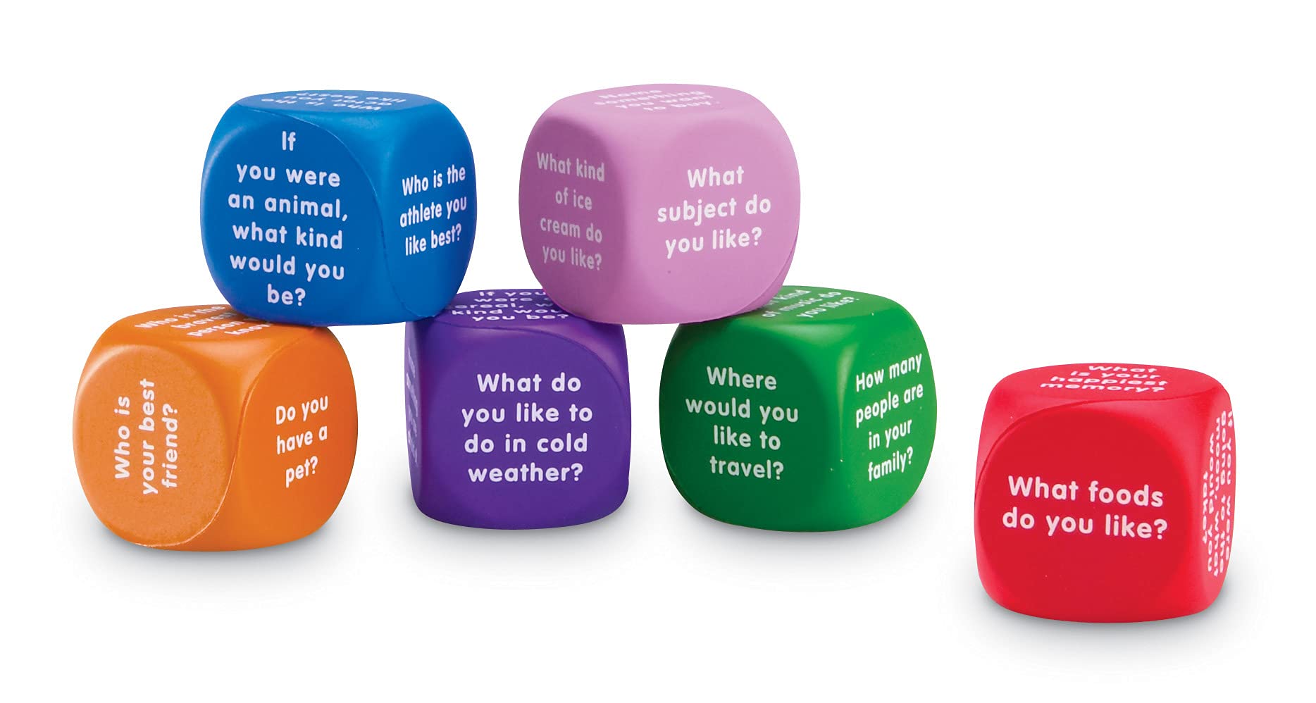 Learning Resources LER7300 Conversation Cubes, Social Dice, Autism Therapy, Ice Breaker Cubes, Ages 6+