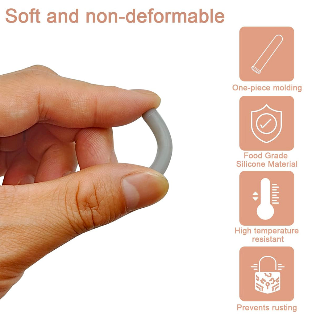 100 Pcs Universal Silicone Dishwasher Rack Tine Prong Repair End Tip Caps, Dishwasher Rack Tine Repair Kit, Round End Caps, Shelf Organizer Tip Cap Wire Thread Protector Cover, Anti Slip,1 inch, Gray