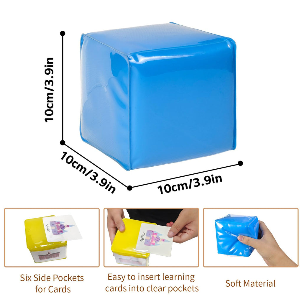 Boczif Pocket Story Dice for Kids Playing Game Dice Cubes for Classroom Teaching, Education Soft Foam Dice Teacher Teaching Story Cubes Toys for School Learning Activities (Set of 1)