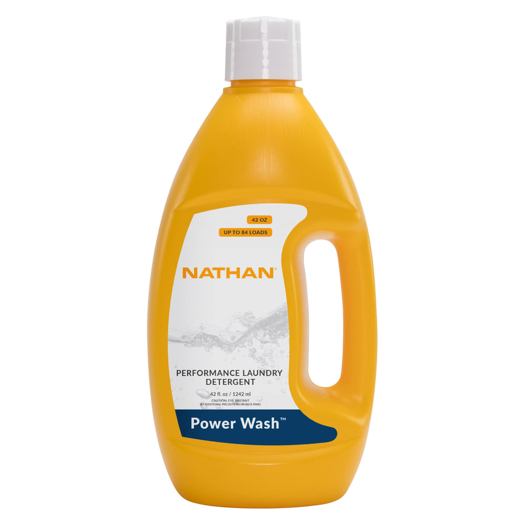 Nathan Power Wash Detergent, Natural Sport Detergent for Active Wear, Sports Equipment, Gets Rid of Odors and Stains
