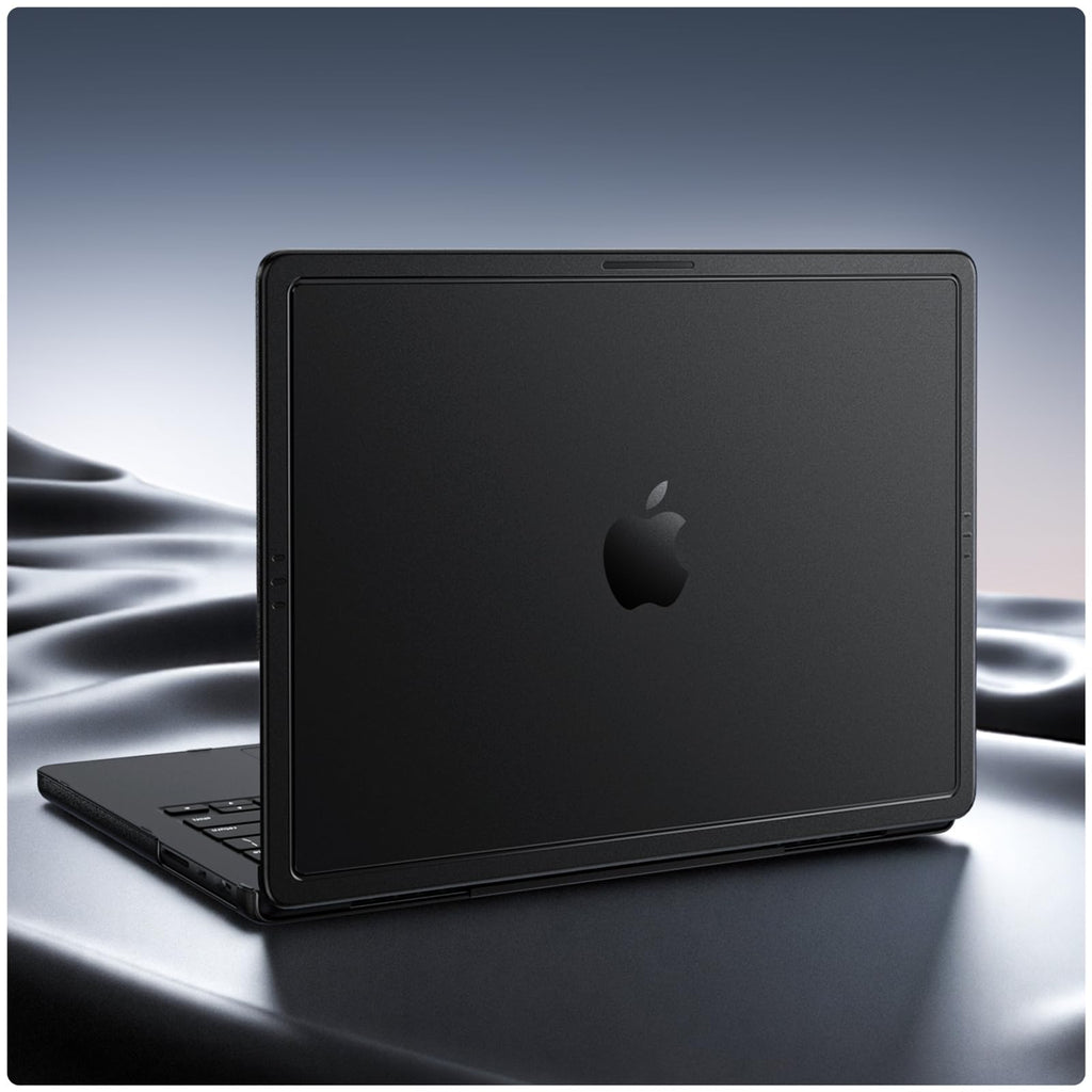 Soonjet CrackGuard for MacBook Pro 14 inch Case M5 M4 M3 M2 M1 Pro/Max 2026 2025-2021 [Anti-Crack Upgrade] [100% Match Official Color] Cover Protective Hard Shell Case Laptop - Space Black Clear
