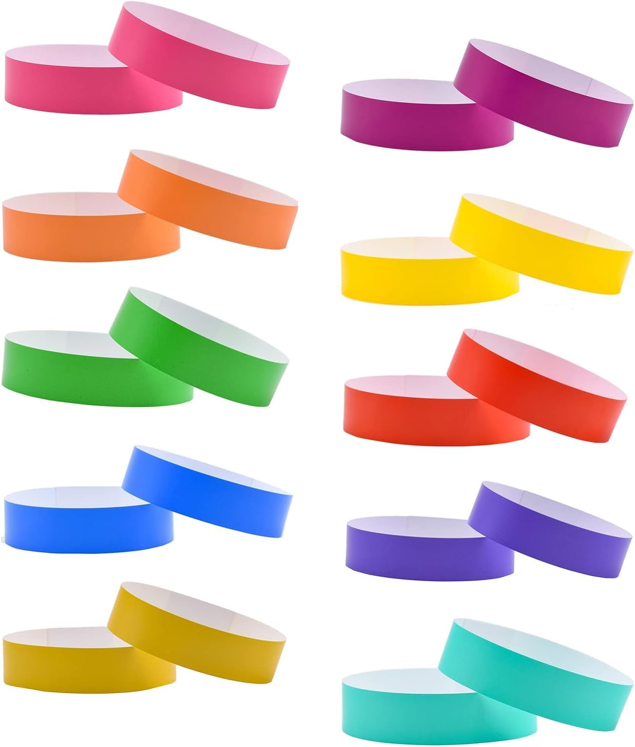 BetterJonny 1000PCS Waterproof Paper Wristbands for Events, Colorful Bracelets for Party Identification, Music Festival Concert