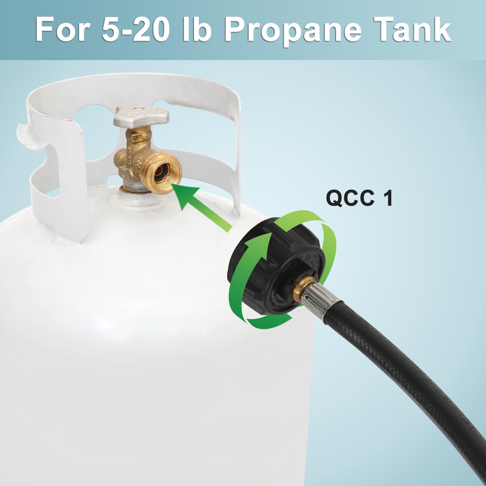 SHINESTAR 6 Ft Propane Hose Connects 1LB Portable Appliance to 20lb Propane Tank for Weber Q Grill, Coleman Grill, Camp Stove and More,CSA Certified:0002448912