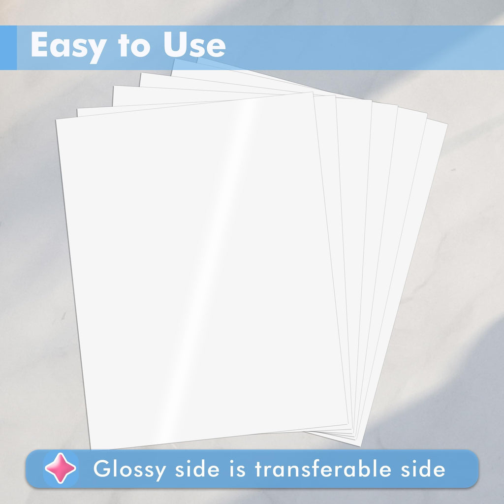 KOALA Sublimation Sticker Paper Glossy White Waterproof Vinyl 8.5x11 inch 25 Sheets, Quick Dry Vivid Colors Holds Ink well
