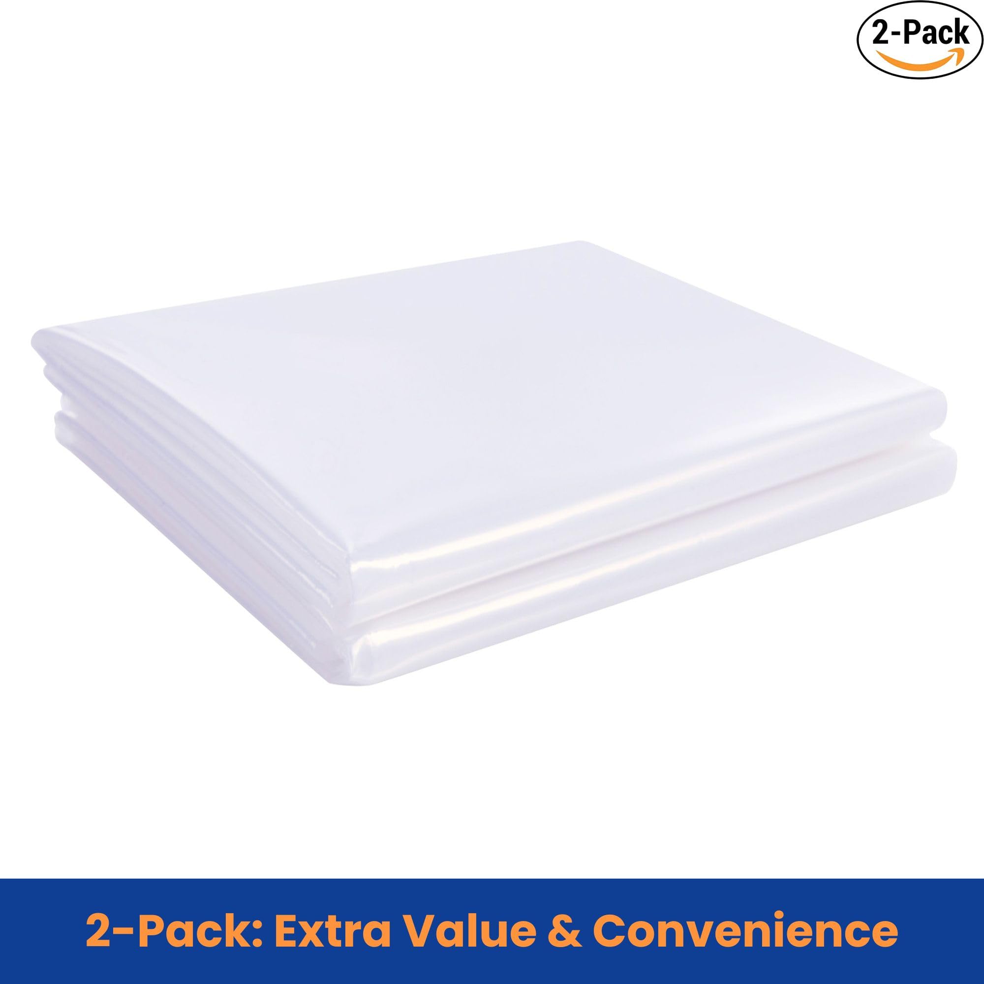 VICMORE 2 Pack King Size Mattress Bags for Moving and Storage — 78" x 100" Plastic Mattress Covers, Waterproof Protector for King and Cal King Beds, Mattress Disposal Bags