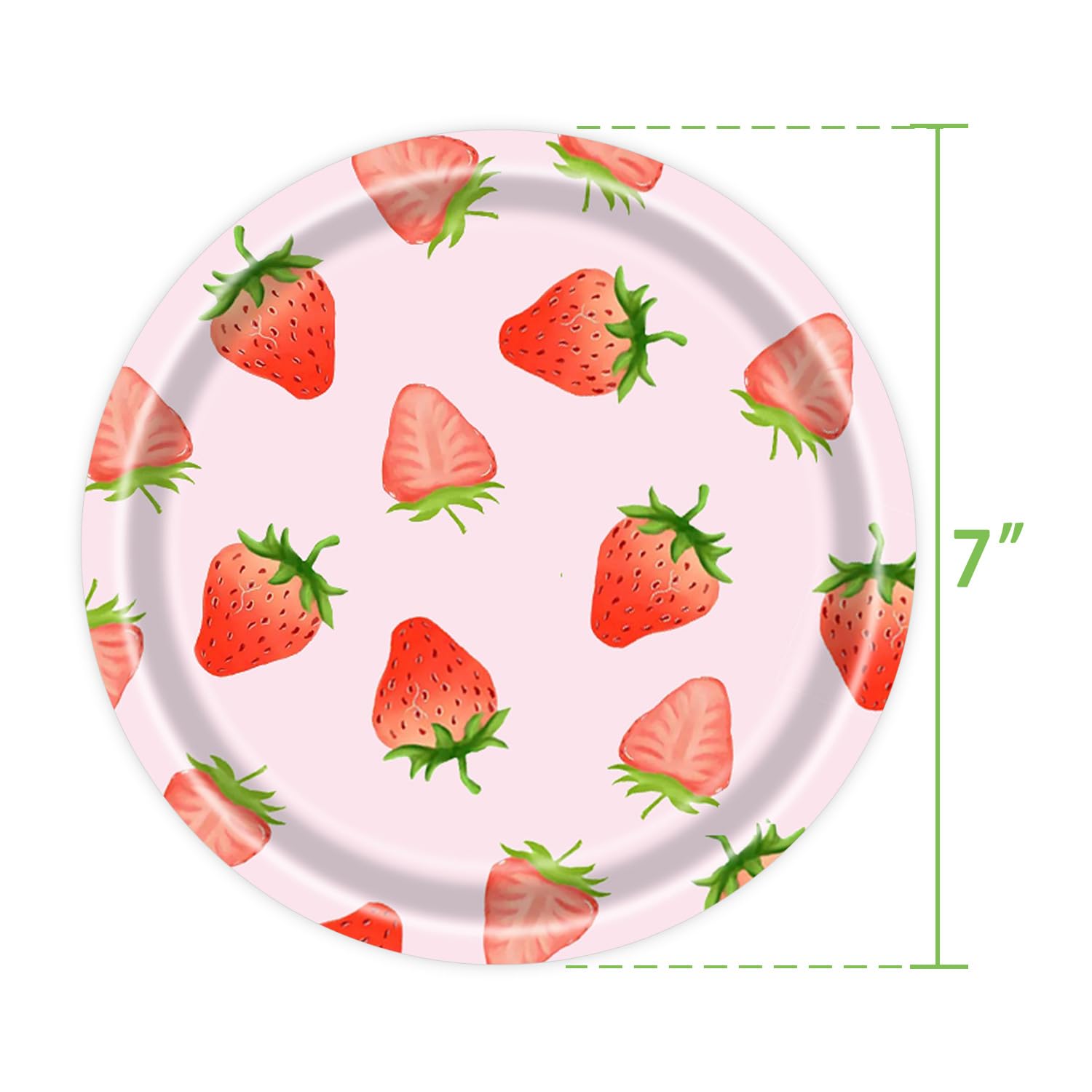 QYCX 65 Pcs Strawberry Plates Napkins Strawberry Party Decorations Berry Party Supplies Tableware Fruit Dinnerware for Berry 1st Birthday Decorations Fruit Party Decorations