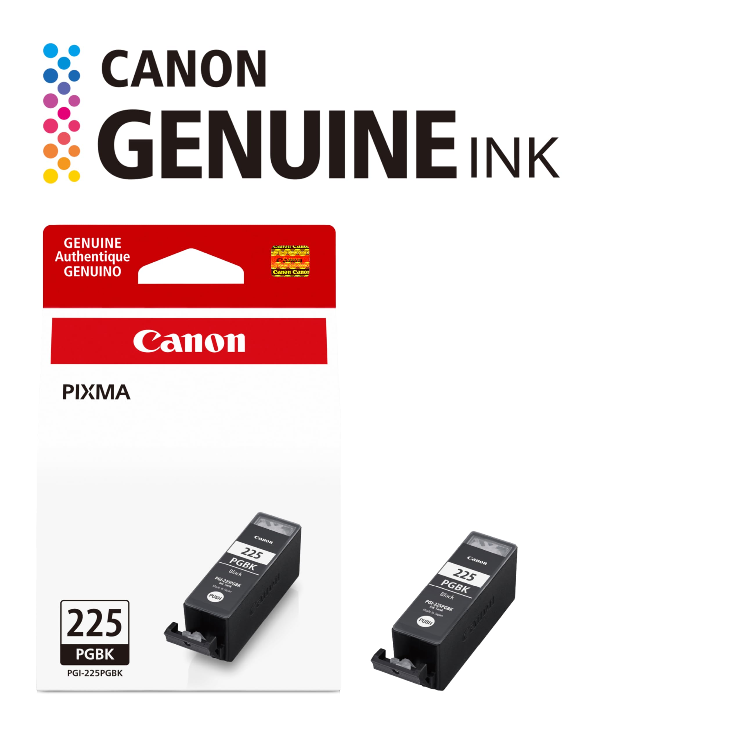 Genuine Canon PGI-225 Ink Cartridge, Black