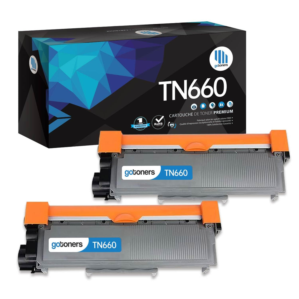 TN660 Toner Cartridge Gotoners 2PK for Brother DCP-L2540DW MFC-L2720DW HL-L2320D HL-L2360DW MFC-L2740DW MFC-L2700DW, Work with Borhter DCP 2540 2720 2320 2360 2740 2700 DW Printer Ink TN 660(2 Pack)