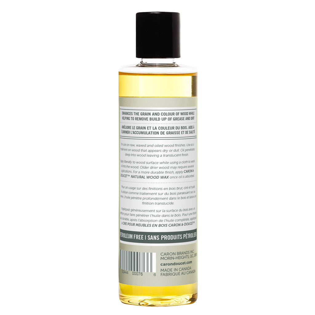 Caron & Doucet - Natural Wood Conditioning Oil - 100% Plant Based Wood Conditioning and Polishing Oil - Orange Scented - Suitable for Natural Furniture. (473 ml (Pack of 1))