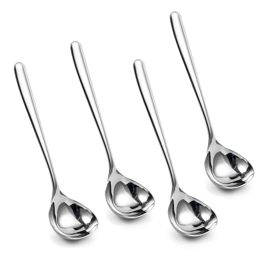 IMEEA Small Ladle SUS304 Stainless Steel Serving Ladle 8-Inch, Set of 4