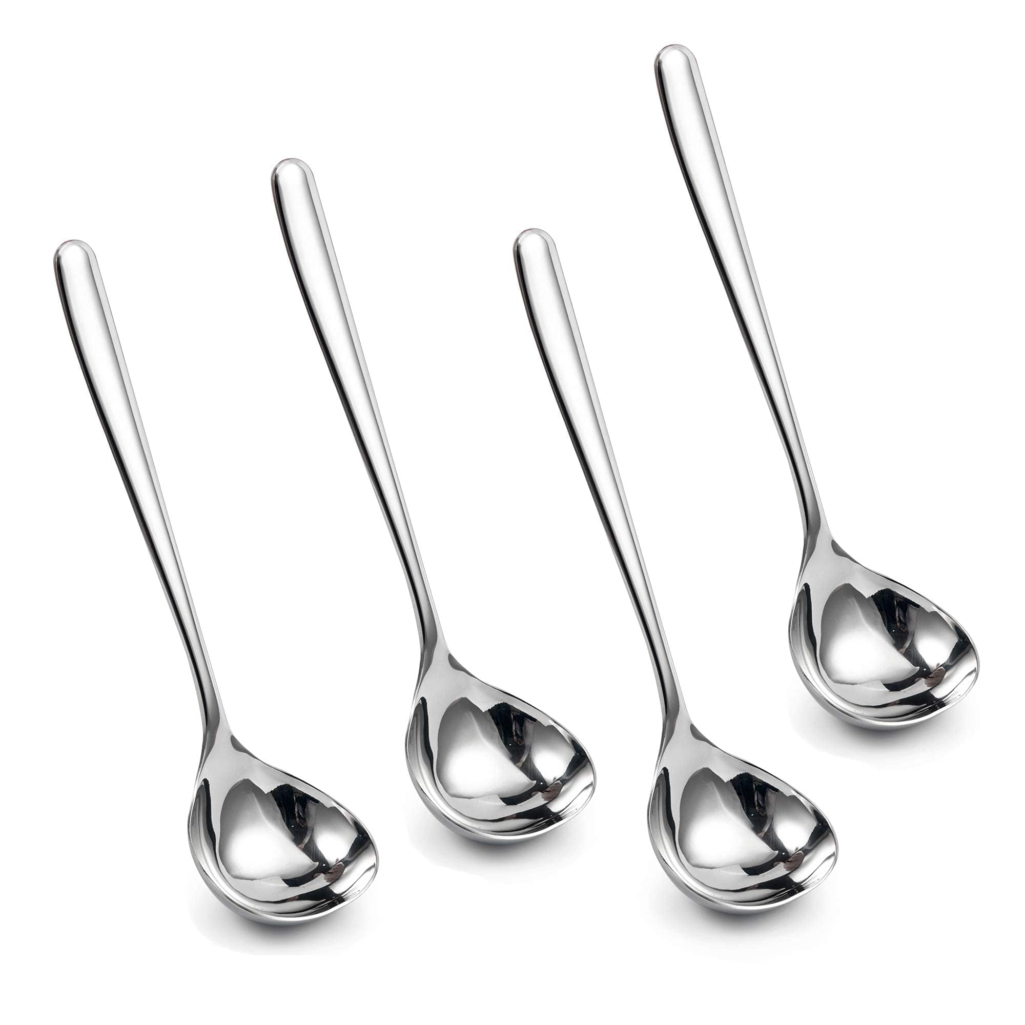 IMEEA Small Ladle SUS304 Stainless Steel Serving Ladle 8-Inch, Set of 4