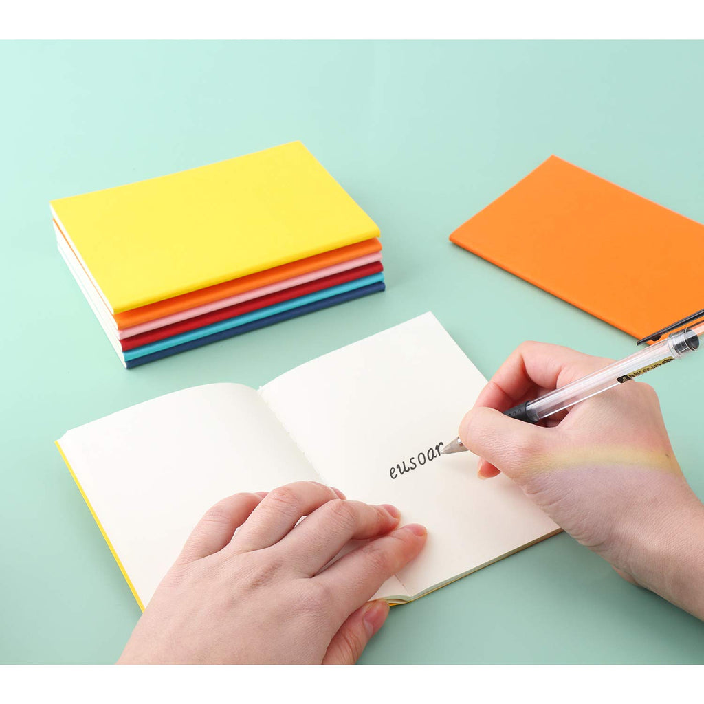 24 Pack Colorful Blank Notebook, Eusoar Mixed Color A6 3.9“ x 5.5” 60 Pages Notebook Unlined, Travel Journal Notebook Notepad Set Bulk, Students Office Writing Diary, Subject Notebooks
