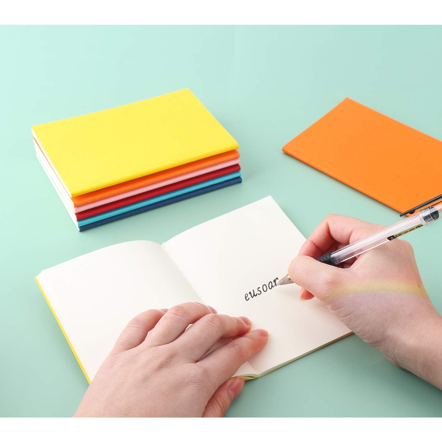24 Pack Colorful Blank Notebook, Eusoar Mixed Color A6 3.9“ x 5.5” 60 Pages Notebook Unlined, Travel Journal Notebook Notepad Set Bulk, Students Office Writing Diary, Subject Notebooks