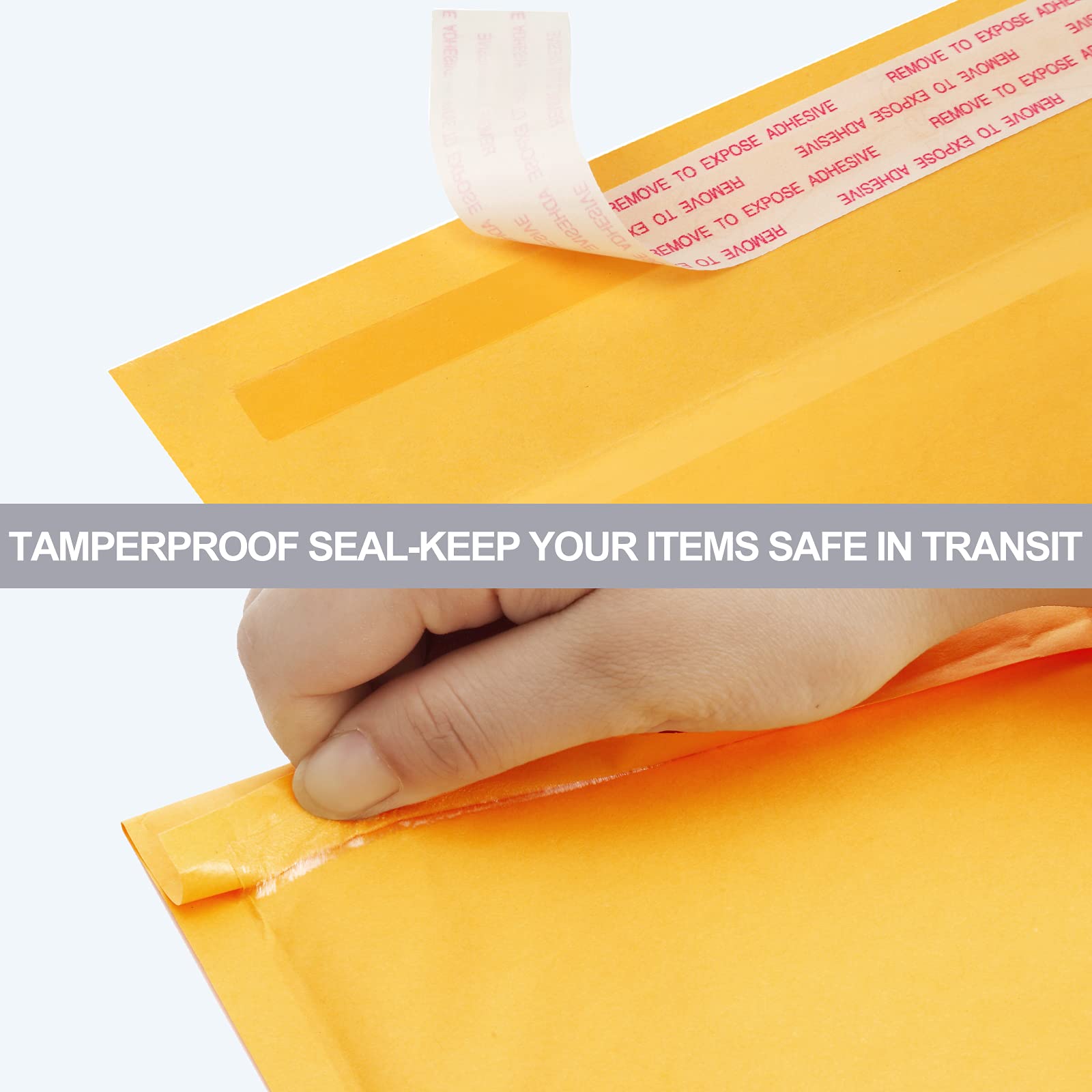 UCGOU Kraft Bubble Mailers 4x8 Inch 50 Pack Yellow Padded Envelopes #000 Small Business Mailing Packages Self Sealing Tear Resistant Boutique Bulk Mail Shipping Bags Bubble Mailers