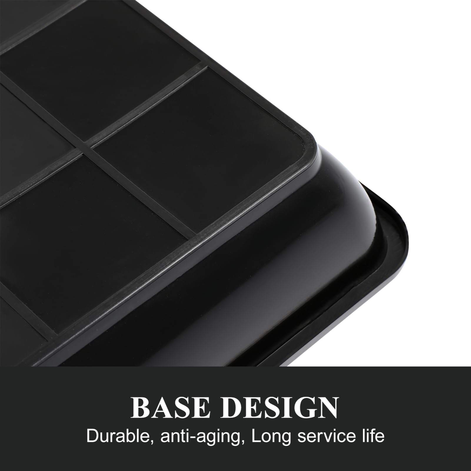 BESTonZON 2Pcs 16 Inch Square Plant Saucer Trays Heavy Duty Plastic Drip Trays for Indoor and Outdoor Pots