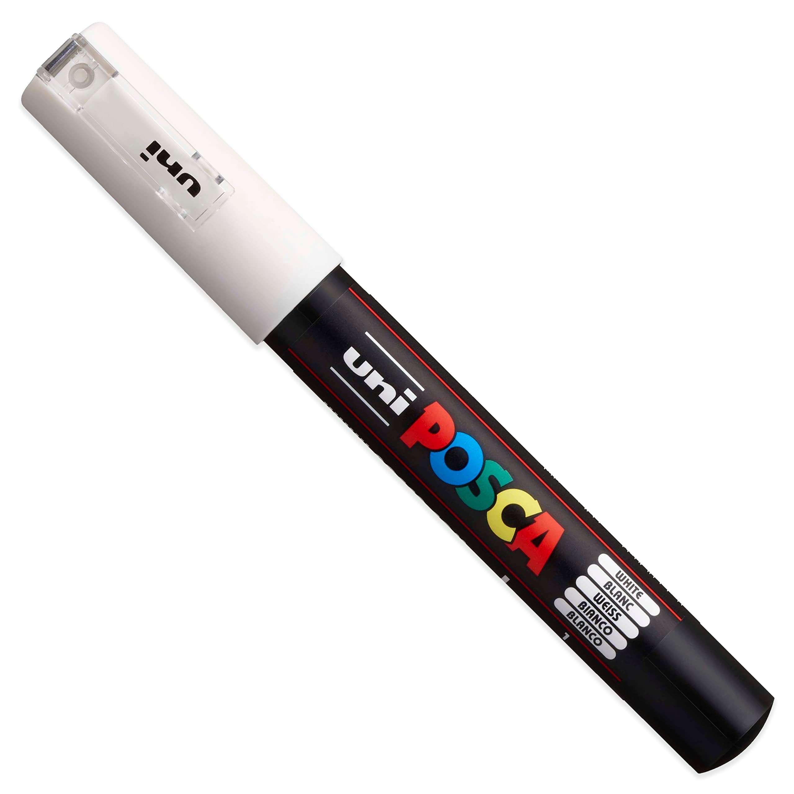 Posca - Set of finest for delicate markers - PC-1MR, PC-1M, PC-3M - White ink - Pack of 3