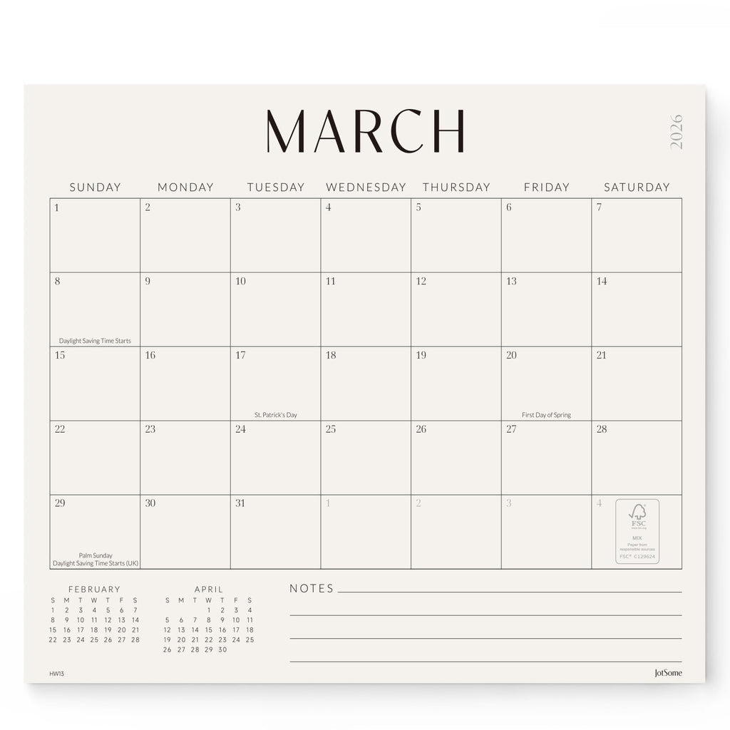 Jotsome Magnetic Calendar for Refrigerator 2026-2027, Monthly Fridge Calendar From January 2026 to June 2027 13x11 inch, Easy Planning
